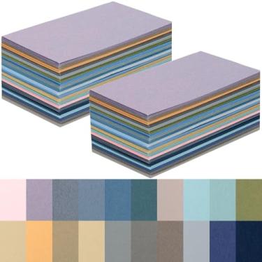 Imagem de 100 folhas de papelão colorido Morandi em branco papel grosso colorido 41,7 kg/250 g/m² para convites, cartões postais, fotos, artesanato faça você mesmo cartões comemorativos para scrapbook