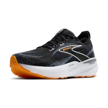 Imagem de Brooks Tênis de corrida masculino Glycerin GTS 22, Preto/azul country/laranja pop, 14 Wide
