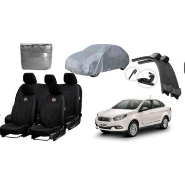 Imagem de Kit Capa de Couro Grrrand Siena 12-21 + Limpador de Parabrisa e Capa d