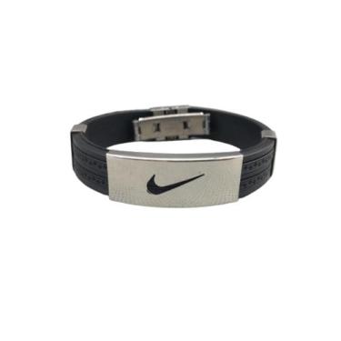 Imagem de Bracelete Pulseira Silicone E Aço Inoxidável Original - Geral, Preto