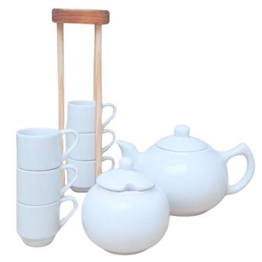 Imagem de Jogo Café e Chá Mesa Posta, Açucareiro 350ml + Bule Chaleira 830ml + K