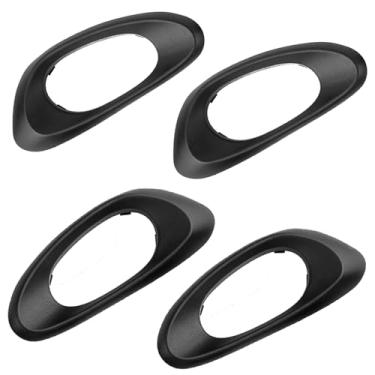 Imagem de KOpart Maçaneta de porta interior bisel frontal/traseiro lado do passageiro para Chevy Trailblazer e EXT 2002 2003 2004 2005 2006 2007 2008 2009 OEM # 15214507, 15214506, 15214502, 1521444501 (4 peças)