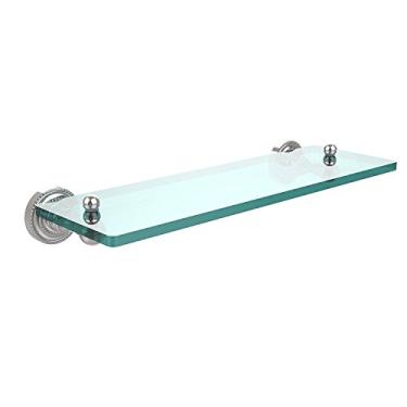 Imagem de Allied Brass DT-1/16-PC Dottingham Collection Prateleira de vidro única de 40,6 cm, 40,6 cm, cromo polido