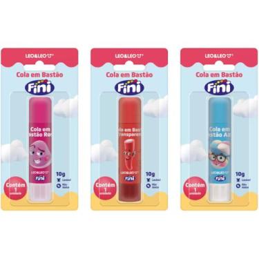 Imagem de Cola bastão fini 10g blisters - cores sortidas - leo & leo