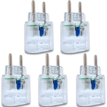 Imagem de Kit 5x Dps Protetor Clamper Contra Surtos Raios e Queda de Energia Pocket 2 Pinos 10a