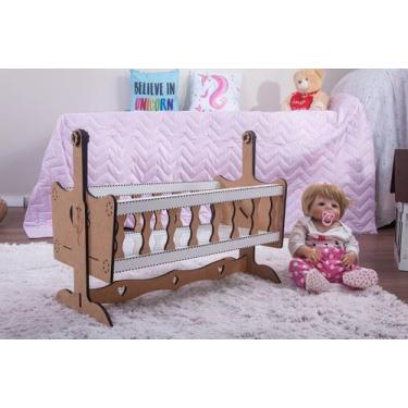 Imagem de  berço rocco para boneca até 60 cm compatível com bebe reborn b - dara