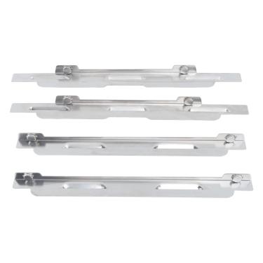 Imagem de Grcfumo 4 peças de tela de vento para grelha blackstone, protetores de vento de chapa de aço inoxidável, para-brisa de chapa superior plana para churrasco de acampamento