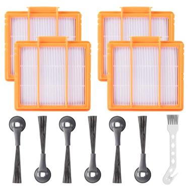 Imagem de 6 escovas laterais + 4 filtros pré-motor peças de substituição para Shark AI AV2511AE AV2501S AV2610WA AV2501AE RV2502AE RV2610WA RV2520 AV2510 2 em 1 AI Ultra Robot Aspirador de pó
