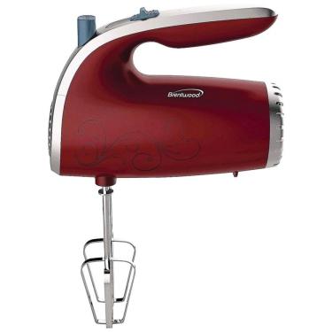 Imagem de Batedeira de Mão Elétrica com 5 Velocidades, 150W, 110v, BRENTWOOD HM 48R, Vermelho