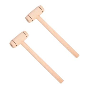 Imagem de 2 Martelo De Madeira P/ Bater Pneu Caminhão Carreta Ônibus - STORE AUT