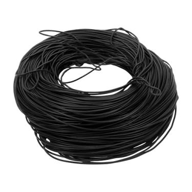 Imagem de Partuto 1 peça 24AWG Fio aterramento universal para carro, automotivo, fio de alimentação de alto-falantes de carro totalmente isolado e revestimento de toque macio TC preto 499FT