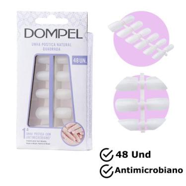 Imagem de 48un Unha Postiça Realista Natural Manicure Quadrada Antimicrobiano Do