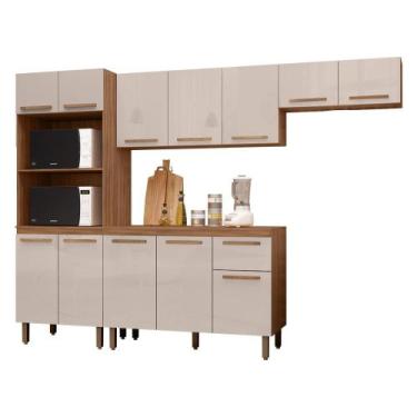 Imagem de Armário de Cozinha Completo Pop 2 Fornos 12 Portas 1 Gaveta - Loja Doc