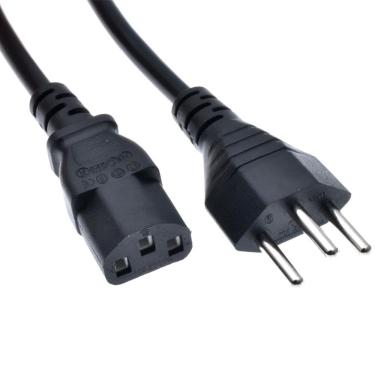 Imagem de Cabo Força Tripolar Para Fonte Pc Monitor Padrão Inmetro