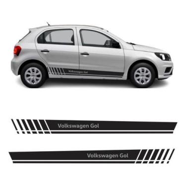 Imagem de Kit 2 Faixas Lateral Carro Gol Volkswagen Adesivo Em Vinil - onl