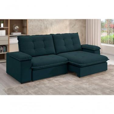 Imagem de Sofá Fofão Premium 2,30m Retrátil/reclinável Suede Petróleo - Xflex Sofas
