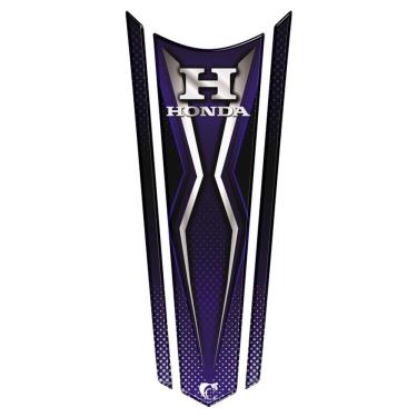 Imagem de Adesivo Faixa Gravata Resinado Tanque Moto Honda Azul Azul