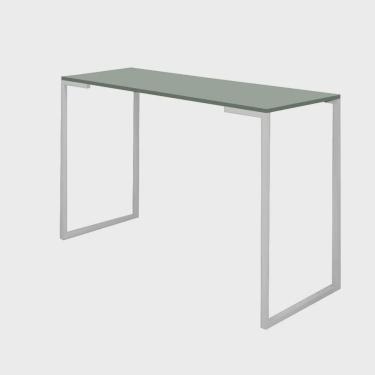 Imagem de Mesa Escrivaninha Mesa de Estudos Stan Home Office Ferro Branco mdf Verde Oliva - Ahz Móveis