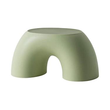 Imagem de ZABEES Banco de descanso para os pés banquinho baixo de plástico banquinho moderno banco multifuncional para troca de sapatos para sala de estar, quarto, banco de entrada, assento acolchoado