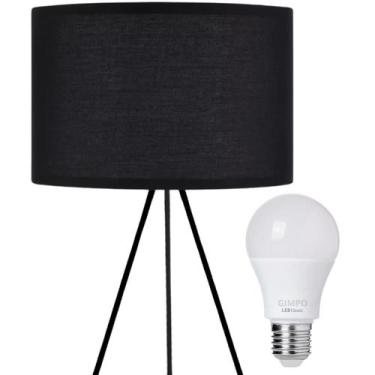 Imagem de Abajur Luminária Mesa 48 e 75cm Tripé Altura Regulável Gimpo KJTD-726-