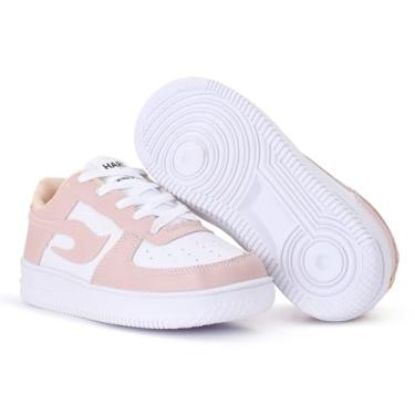Imagem de Tênis Infantil Feminino Escolar Moda Casual Oferta Hart Star (BRANCO NUDE, BR, Criança de 9 a 12 anos, Numérico, 29)
