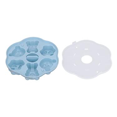 Imagem de Bandeja de Cuba de Gelo de Molde de Molde de Urso e Gato de Urso e Gato, Fabricante de Chocolate Sem Bastão Com Tampa para Assar Pudim de Bolo de Goma, Aplicabilidade para Comida de bebê, Gelo,