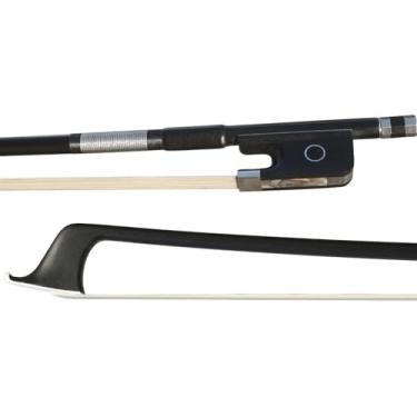 Imagem de ARCRAW Arco de violoncelo de fibra de carbono tamanho completo sapo ébano crina de cavalo natural para professores estudantes profissionais arco de carbono