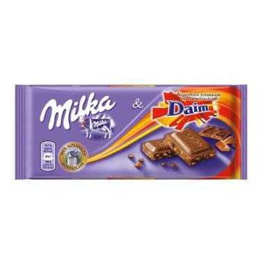 Imagem de Chocolate Milka Com Chips De Caramelo Daim 100g - Importado
