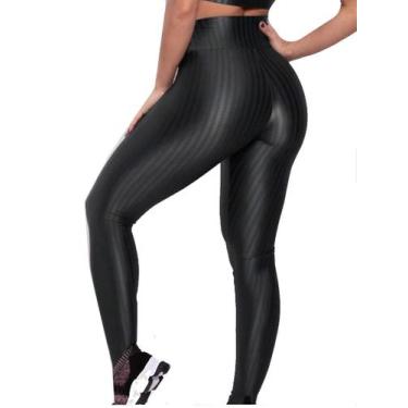 Imagem de Calça legging cirrê 3D texturizado ajustável ao corpo - WM, G, Preto, 