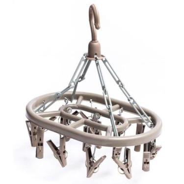 Imagem de Varal oval 16 prendedores prático para roupa intima multiuso - SANCHIN