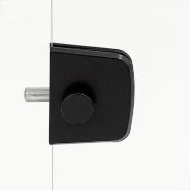 Imagem de Trinco Trava 1 Rolete P/ Porta Ou Box De Vidro 1529 Preto - Glasspeças