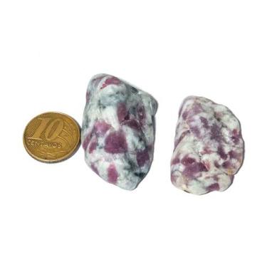 Imagem de 02 Turmalina Rosa Rolado Pedra G 30 a 45mm Classe A - CristaisdeCurvel