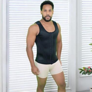 Imagem de Colete Regata Modeladora Masculina Alta Compressão Tecido Cetinete - F