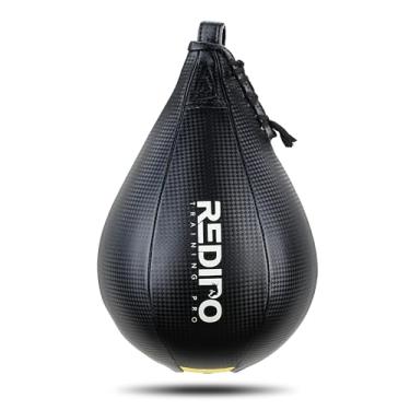 Imagem de Redipo Bolsa de boxe Speed Bag - Bola de perfuração rápida de couro PU - Bola giratória para pendurar para academia e MMA Muay Thai Sports Fitness - Bola de reflexo de velocidade de golpe Dodge