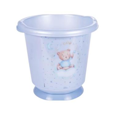 Imagem de Banheira Sensitive 17,2 Lts Infantil Ofurô De Bebê Plasútil (Urso Azul)