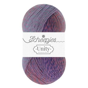 Imagem de Scheepjes Unity Yarn - 1 x 100 g, cor 978 Natalia, mistura de lã merino e poliamida Superwash para tricô e crochê