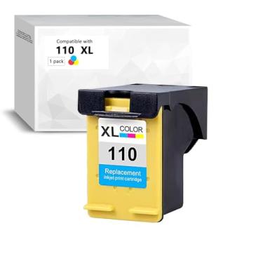 Imagem de Cartuchos de tinta 110XL de alto rendimento compatíveis com cartucho de tinta HP 110 Tri-Color (CB304AN) Cartucho de tinta tricolor para impressora photosmart