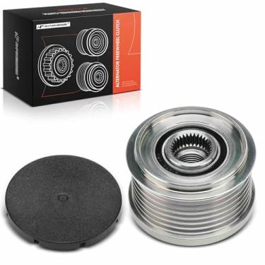Imagem de A-Premium Polia de embreagem de roda livre do alternador compatível com Ford Ranger 2015-2016, Transit-150/250/350/350HD 2015-2019, 2.2L 3.2L, 7 ranhuras no sentido horário