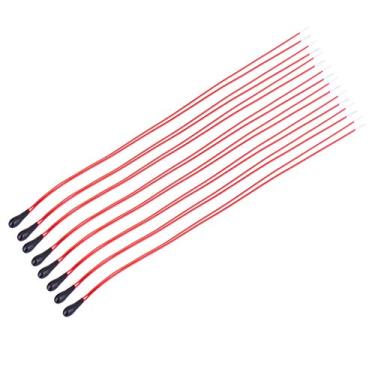 Imagem de MF52B Termistor de alta sensibilide Faixa de largura Medição de temperatura Proteção do equipamento elétrico 10pcs 6 60 mm de fio esmaltado (Plástico + cobre 3)