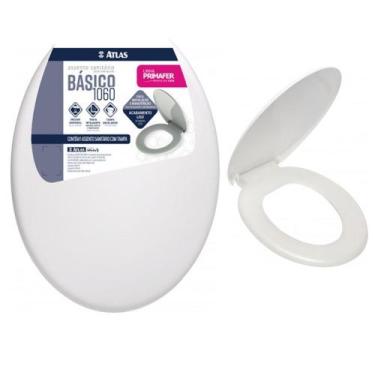 Imagem de Assento Sanitário Tampa De Vaso Universal Branco Básico Atlas