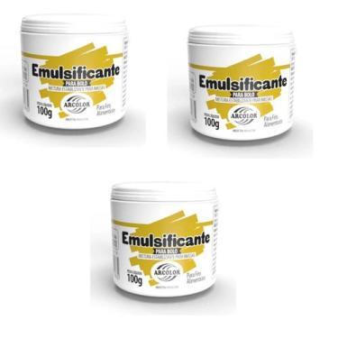 Imagem de KIT 3 Emulsificante Para Bolos Sorvetes etc 100g Arcolor