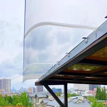 Imagem de Dossel De Porta Frontal Curvo Viseira De Sol E Dossel De Chuva Toldo De Chuva, Dossel De Jardim De Janela, Folhas De Telhado De Policarbonato Ao Ar Livre, Proteção Uv Abr, 40x140cm/16"x55"