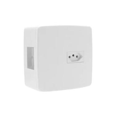 Imagem de Caixa Sobrepor Ar Condicionado Disjuntor Tomada 20A Frontal - Ilumi