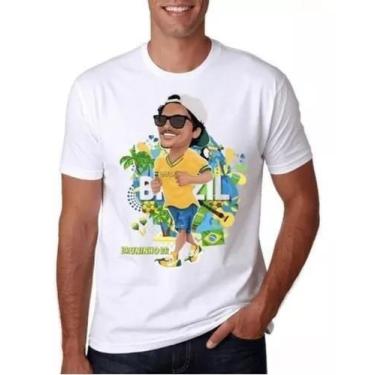 Imagem de Camiseta de Algodão Bruno Mars Tour Brasil 2024 - Blusa Unissex - Loja