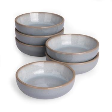 Imagem de famiware Nature Prato de molho de soja de cerâmica, conjunto de 6 tigelas de mergulho, 85 g, pratos/xícaras/pratos, tigelas de servir pequenas para acompanhamentos, condimentos, sushi, aperitivo