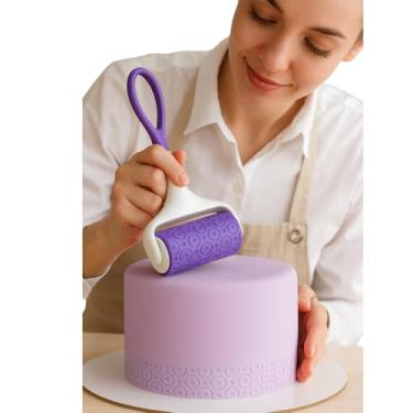 Imagem de Kit Confeiteiro com 3 Rolos Texturizados – Modelador e Marcador para Pasta Americana e Fondant – Ideal para Decoração de Bolos e Doces