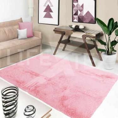 Imagem de Tapete Para Sala Felpudo 2,40 x 2,00 Mt (Rosa Bebe)