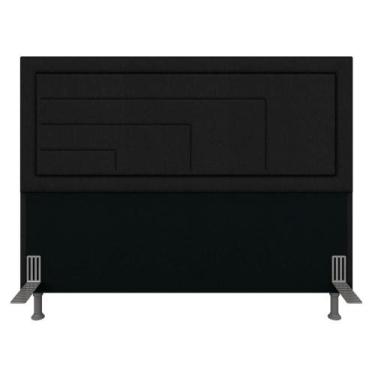 Imagem de Cabeceira Estofada Para Cama Queen Barcelona Preto - M. Arapongas - A 