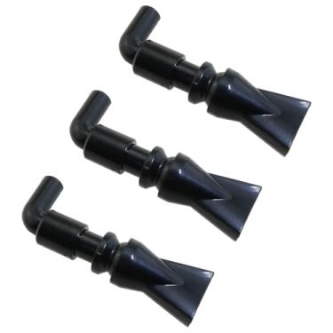 Imagem de heyous 3 peças bomba de aquário rotação livre de 360 graus bicos de plástico preto saída tubo encaixe suprimentos para animais de estimação