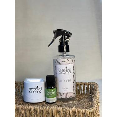 Imagem de Kit Home Spray Aromatizador Difusor Eletrico Essencia Concentrada 10ml (BRANCO, ALECRIM)